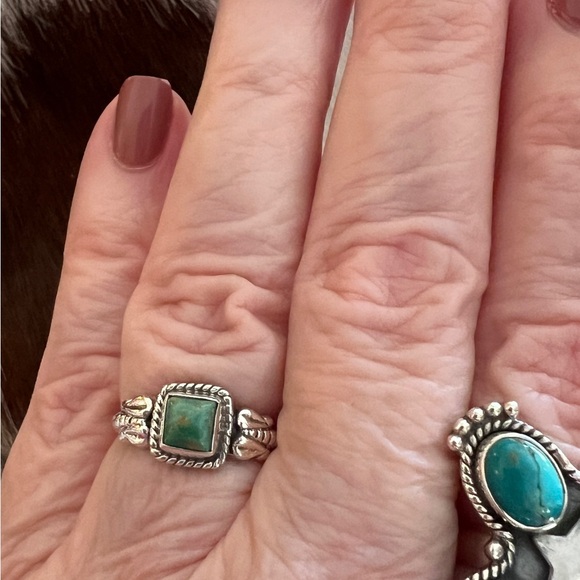 ❤️ Sonoran Gold Turquoise 6.5 Size Ring 925 Southwestern Navajo Style 2 Gm - Picture 4 of 14